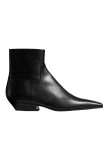 Visuel 1 : Collection Khaite Bordeaux | Bottine Marfa en cuir noir| Boutique de chaussures de Luxe Parenthese