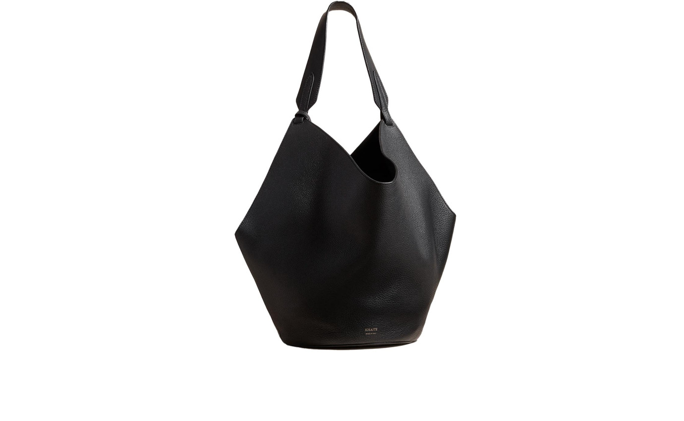 Visuel 1 : Collection Khaite Bordeaux | Sac Lotus Medium noir| Boutique de sac de Luxe Parenthese Bordeaux