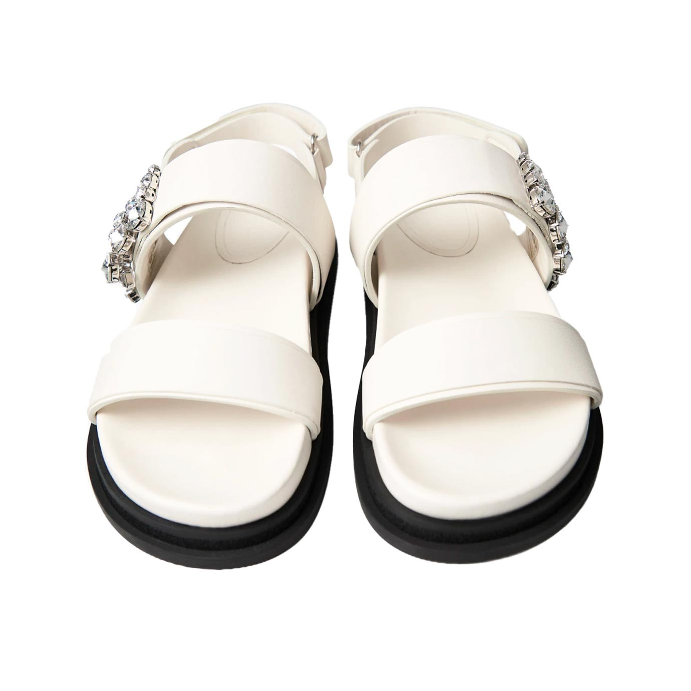 Visuel 3 : Jimmy Choo | Sandale Verity en cuir ivoire et cristaux| Boutique Parenthese