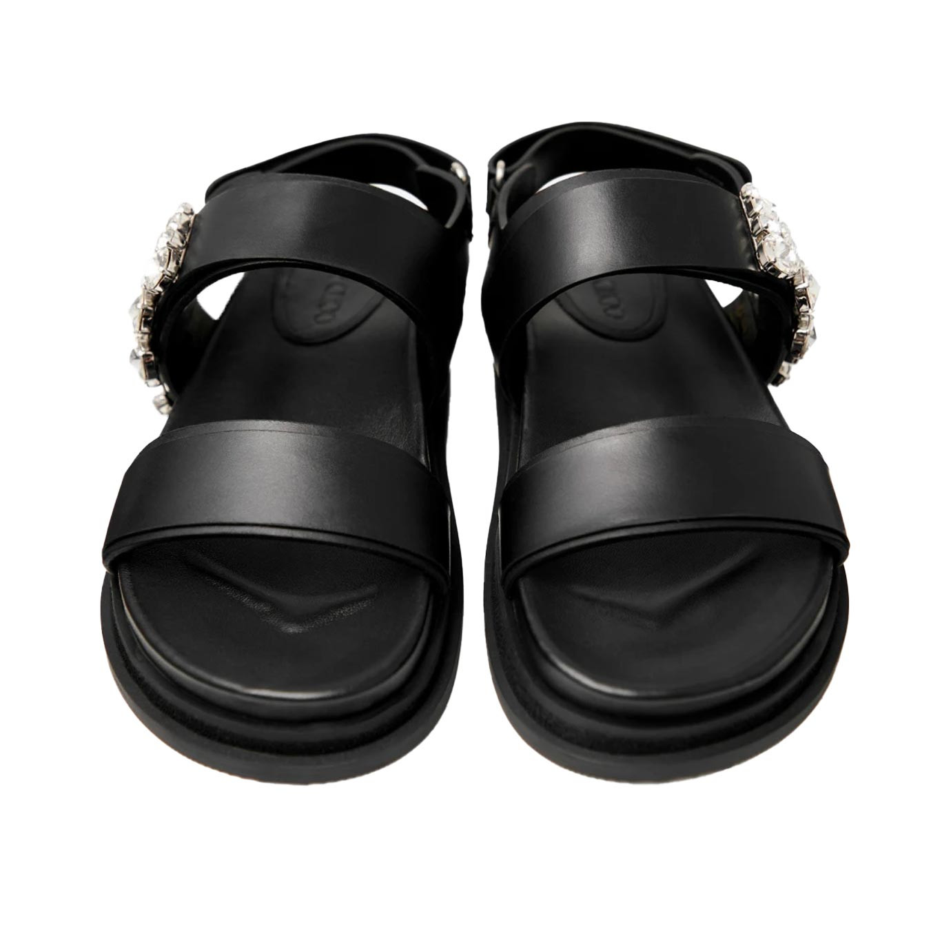 Visuel 3 : Jimmy Choo | Sandale Verity en cuir noir et cristaux| Boutique Parenthese
