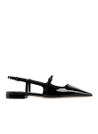 Visuel 1 : Jimmy Choo | Ballerine plate Didi en cuir noir vernis | Boutique Parenthese