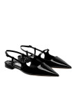 Visuel 2 : Jimmy Choo | Ballerine plate Didi en cuir noir vernis | Boutique Parenthese