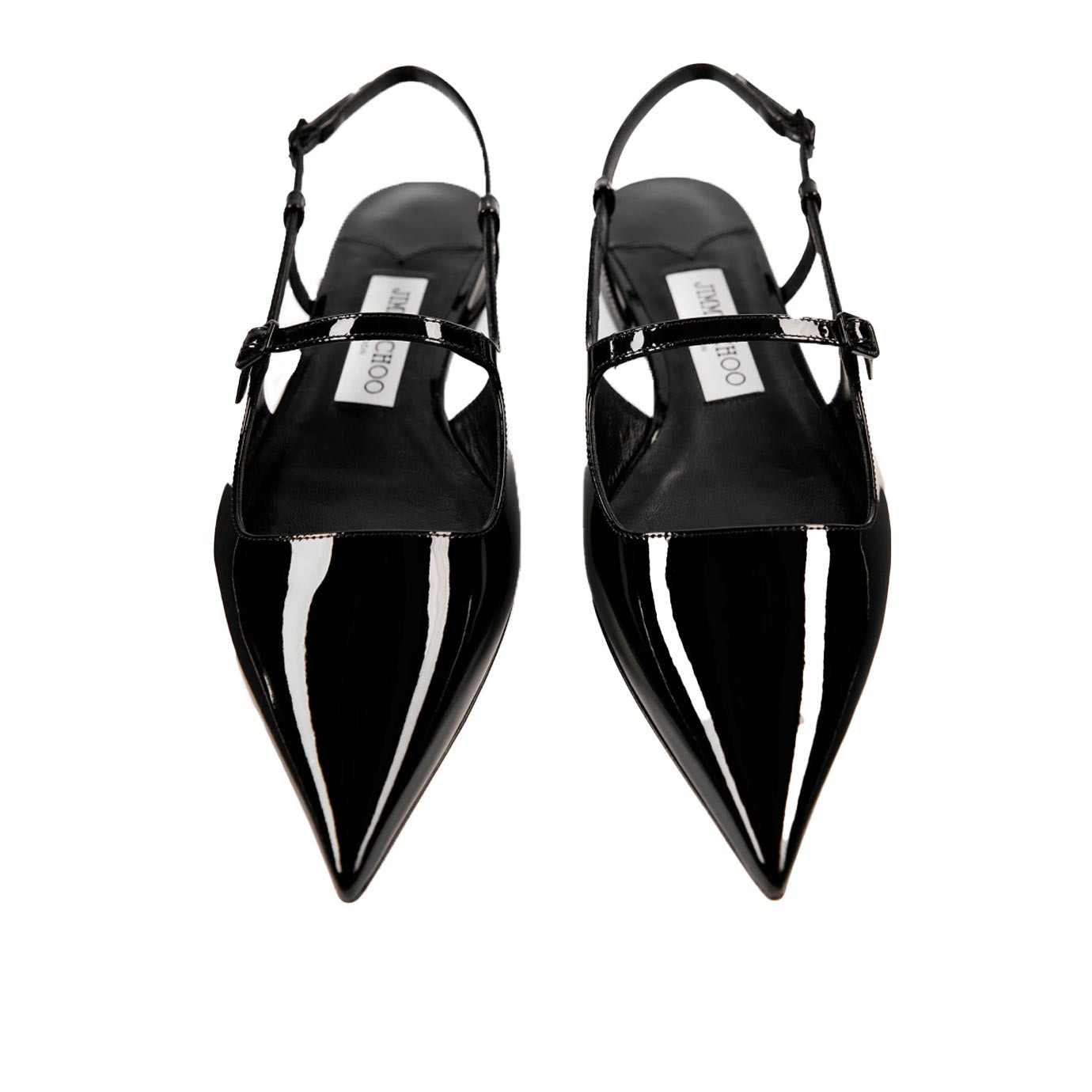 Visuel 3 : Jimmy Choo | Ballerine plate Didi en cuir noir vernis | Boutique Parenthese