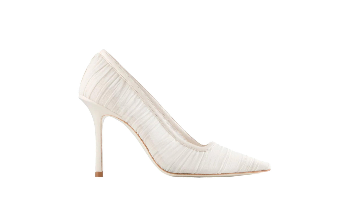 Visuel 1 : Jimmy Choo | Escarpin Lotta en tulle ivoire| Boutique Parenthese