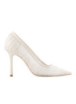 Visuel 1 : Jimmy Choo | Escarpin Lotta en tulle ivoire| Boutique Parenthese