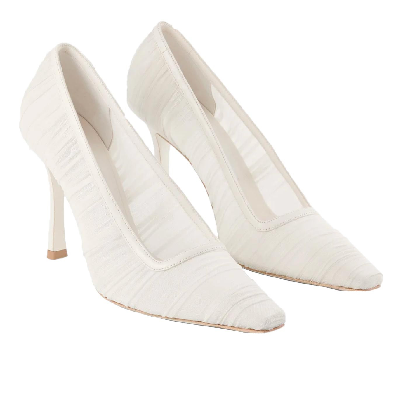 Visuel 2 : Jimmy Choo | Escarpin Lotta en tulle ivoire| Boutique Parenthese