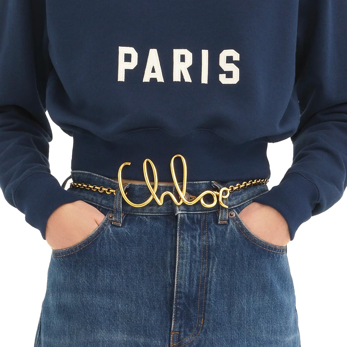Visuel 2 : Collection Chloé Bordeaux | Ceinture Iconic vintage en métal or| Boutique d'accessoires de Luxe Parenthese Bordeaux