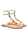Visuel 2 : Collection Gianvito Rossi Bordeaux | Sandale Shanti plate en cuir mekong | Chaussures Parenthese