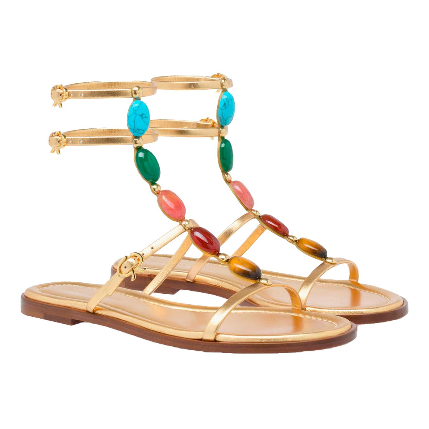 Visuel 2 : Collection Gianvito Rossi Bordeaux | Sandale Shanti plate en cuir mekong | Chaussures Parenthese
