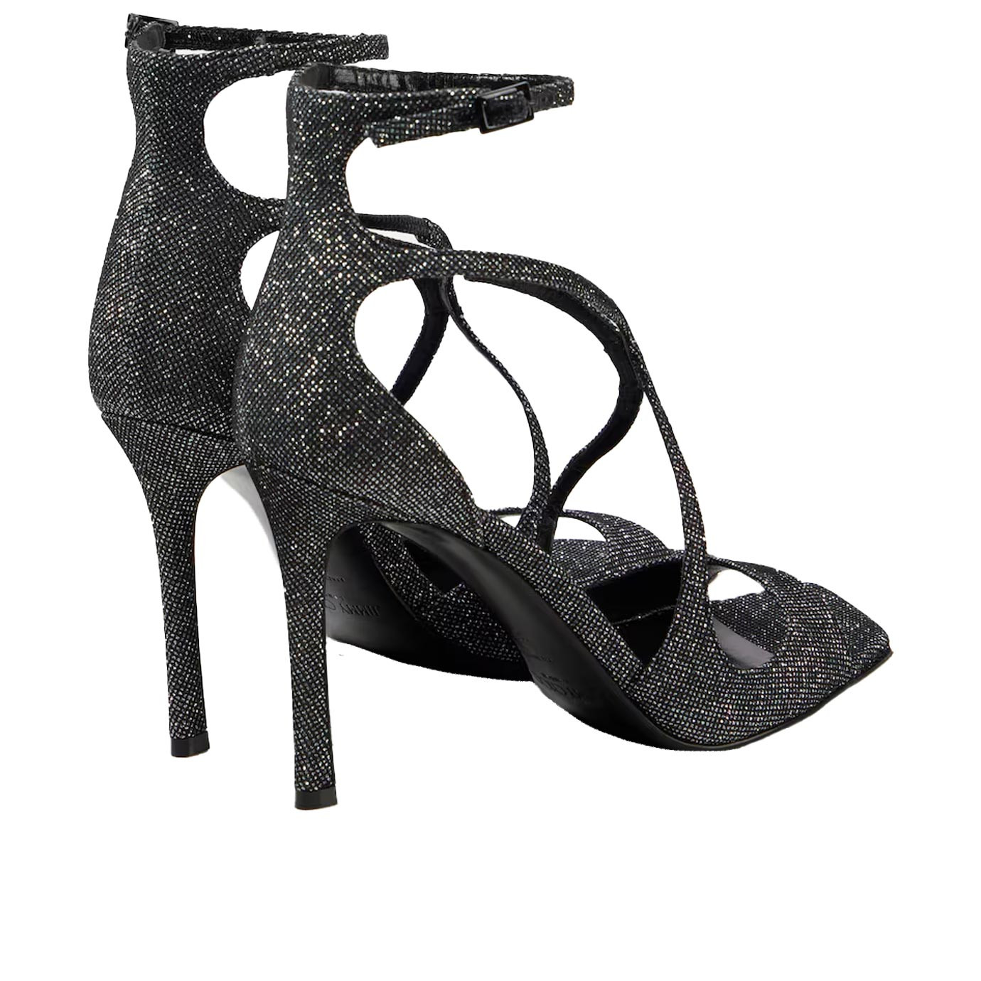 Visuel 3 : Jimmy Choo | Sandale Azia en maille et lurex noir| Boutique Parenthese