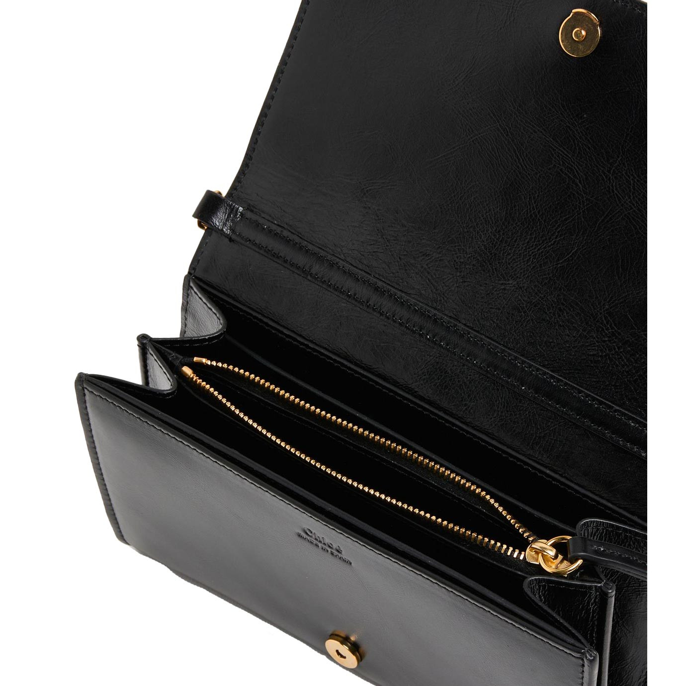Visuel 3 : Collection Chloé Bordeaux | Wallet on chain Iconic noir | Boutique d'accessoires de Luxe Parenthese Bordeaux