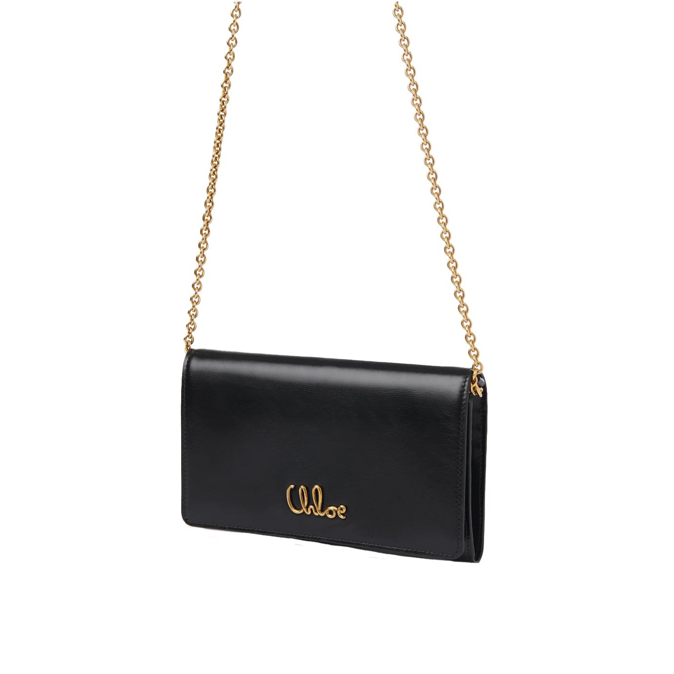 Visuel 2 : Collection Chloé Bordeaux | Wallet on chain Iconic noir | Boutique d'accessoires de Luxe Parenthese Bordeaux