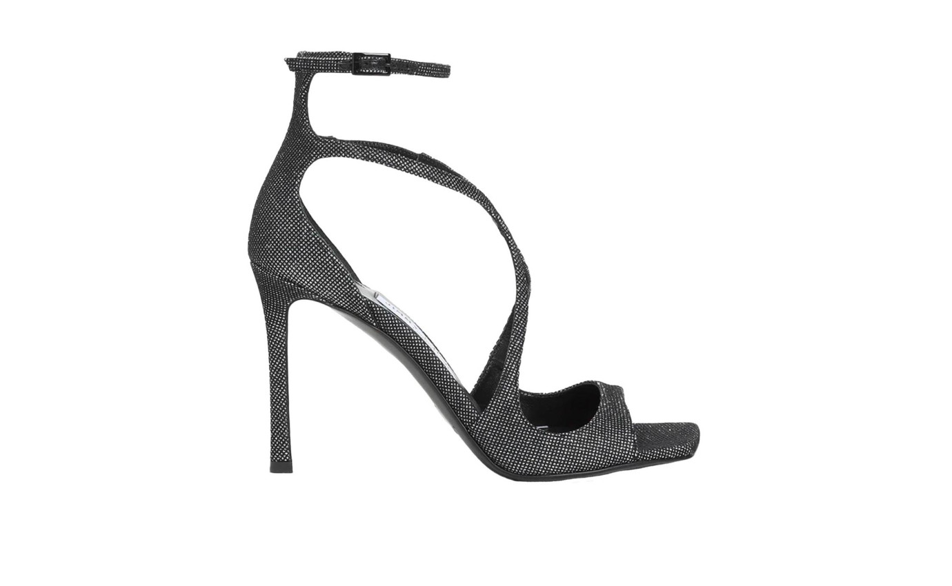 Visuel 1 : Jimmy Choo | Sandale Azia en maille et lurex noir| Boutique Parenthese