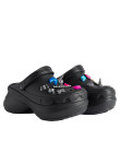Visuel 2 : Collection Balenciaga Bordeaux | Chaussures Crocs mule en cuir noir et charms Jibbitz| Boutique de luxe Bordeaux