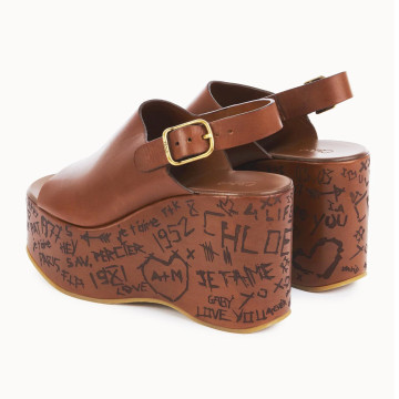 Visuel 4 : Collection Chloé Bordeaux | Compensé Maxime 85 ginger brown | Boutique de chaussures de Luxe Parenthese Bordeaux