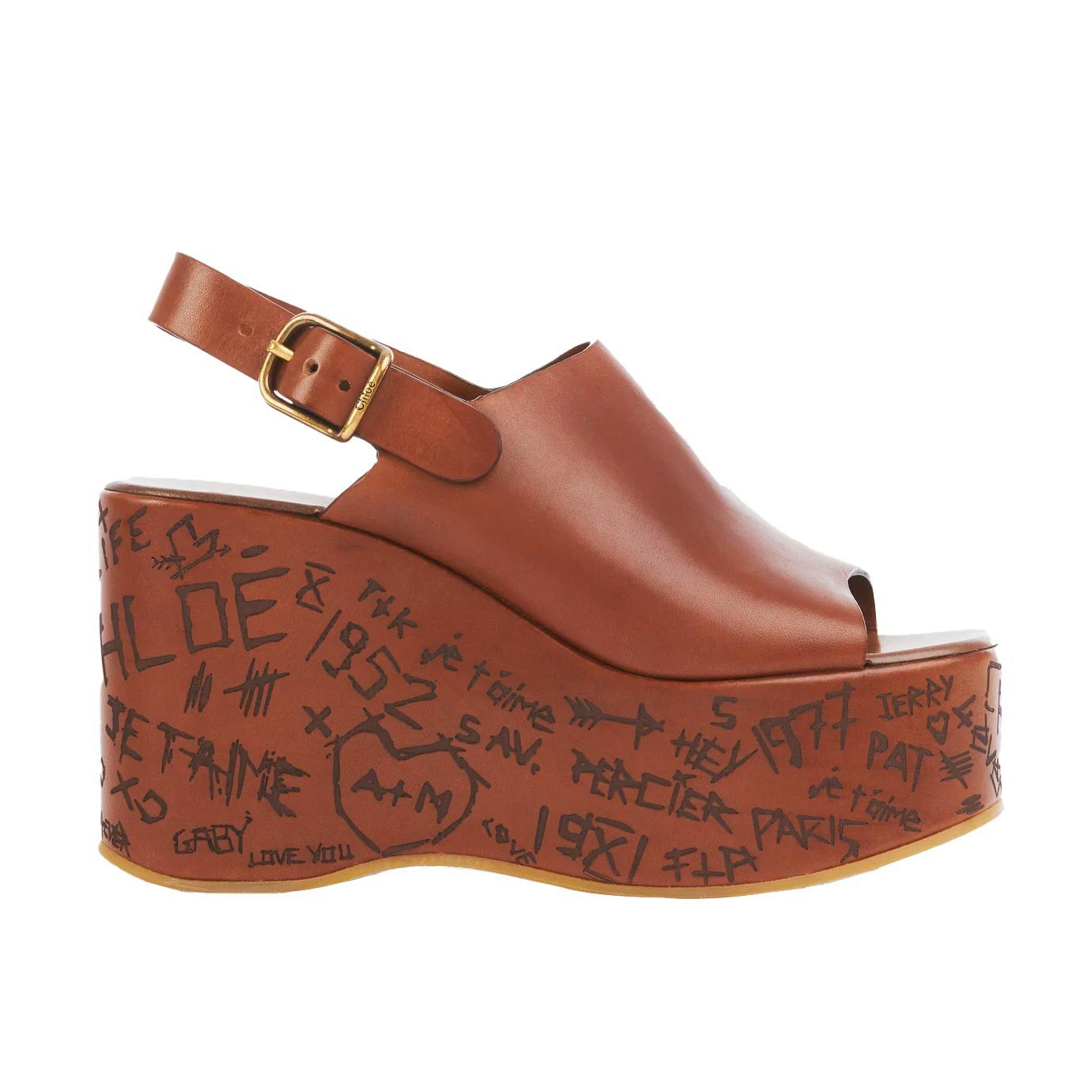 Visuel 1 : Collection Chloé Bordeaux | Compensé Maxime 85 ginger brown | Boutique de chaussures de Luxe Parenthese Bordeaux