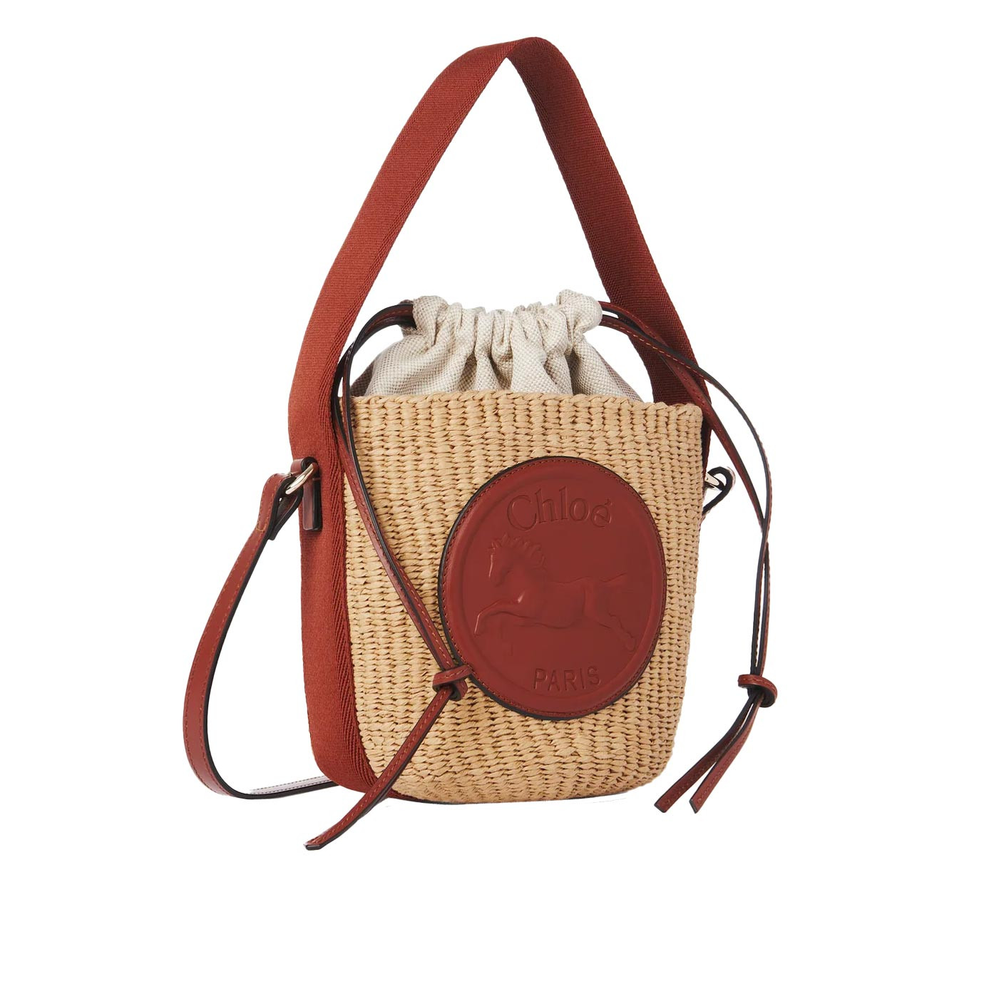 Visuel 2 : Collection Chloé Bordeaux | Panier Horse Medal small sepia brown | Boutique de sacs de Luxe Parenthese Bordeaux