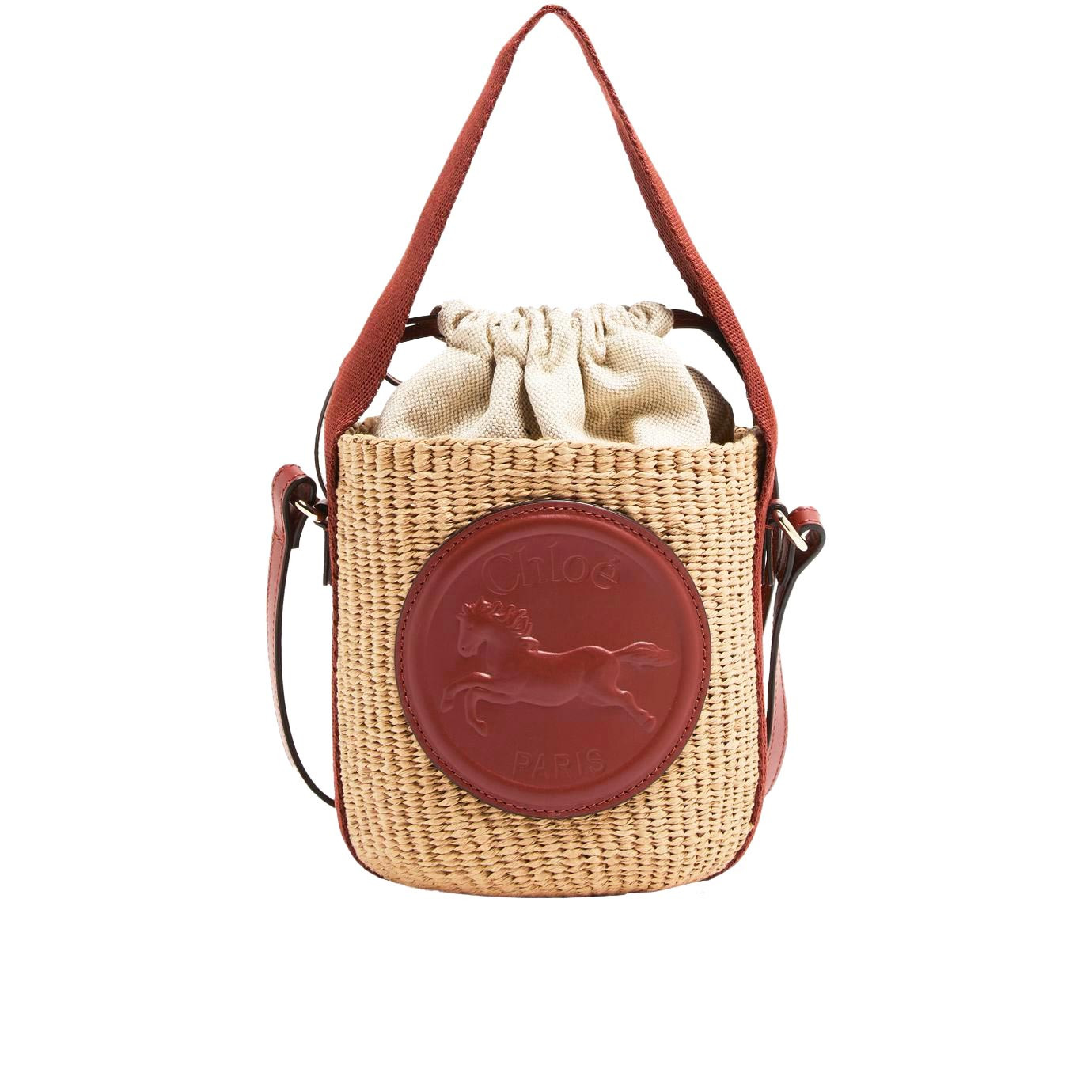 Visuel 1 : Collection Chloé Bordeaux | Panier Horse Medal small sepia brown | Boutique de sacs de Luxe Parenthese Bordeaux