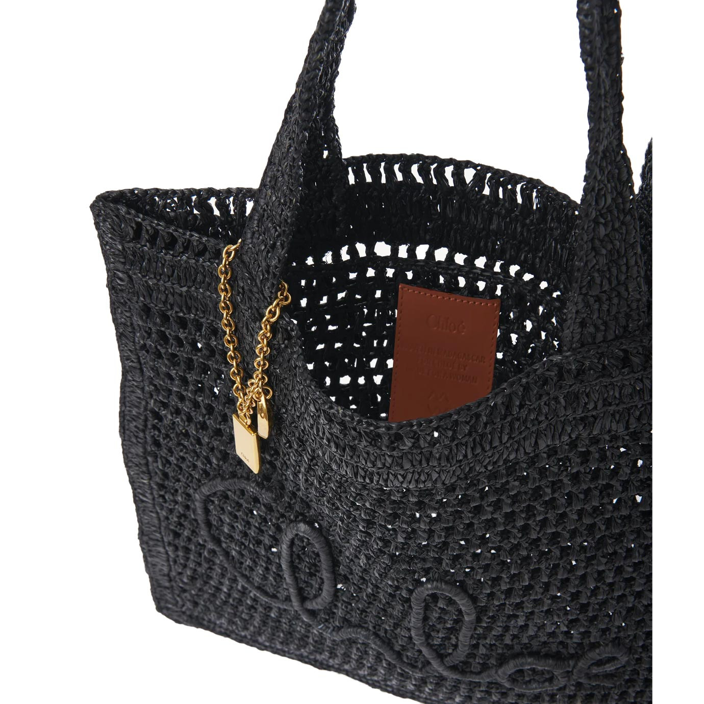 Visuel 5 : Collection Chloé Bordeaux | Cabas Summer Banana en raphia noir | Boutique de sacs de Luxe Parenthese Bordeaux