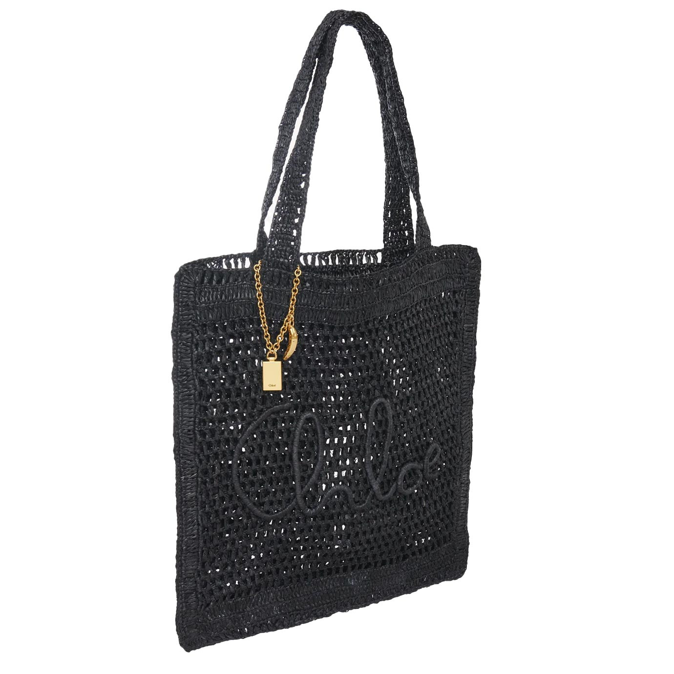 Visuel 3 : Collection Chloé Bordeaux | Cabas Summer Banana en raphia noir | Boutique de sacs de Luxe Parenthese Bordeaux