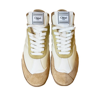 Visuel 3 : Collection Chloé Bordeaux | Sneaker basse kick light ochre| Boutique de Chaussures de luxe Parenthese Bordeaux