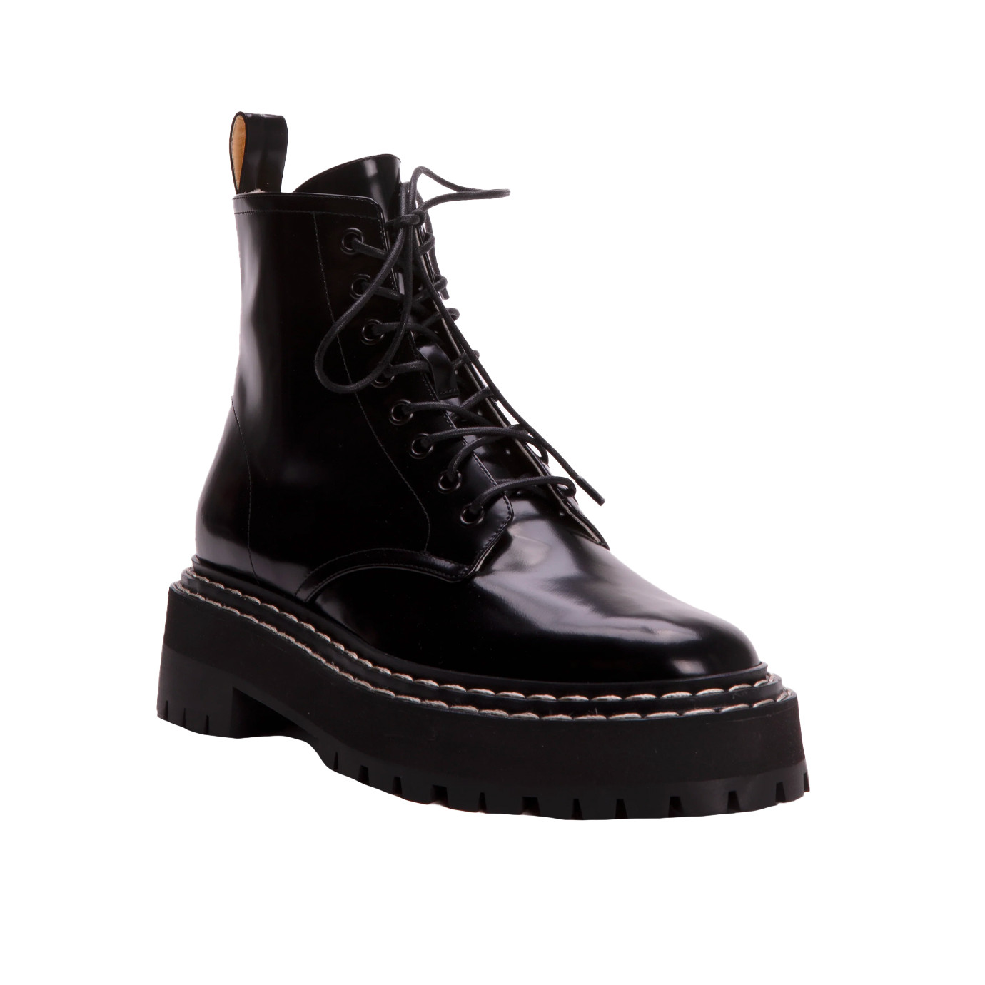Visuel 2 : Collection Proenza Schouler Bordeaux | Boot Lug Sole en cuir noir | Boutique de Luxe Parenthese