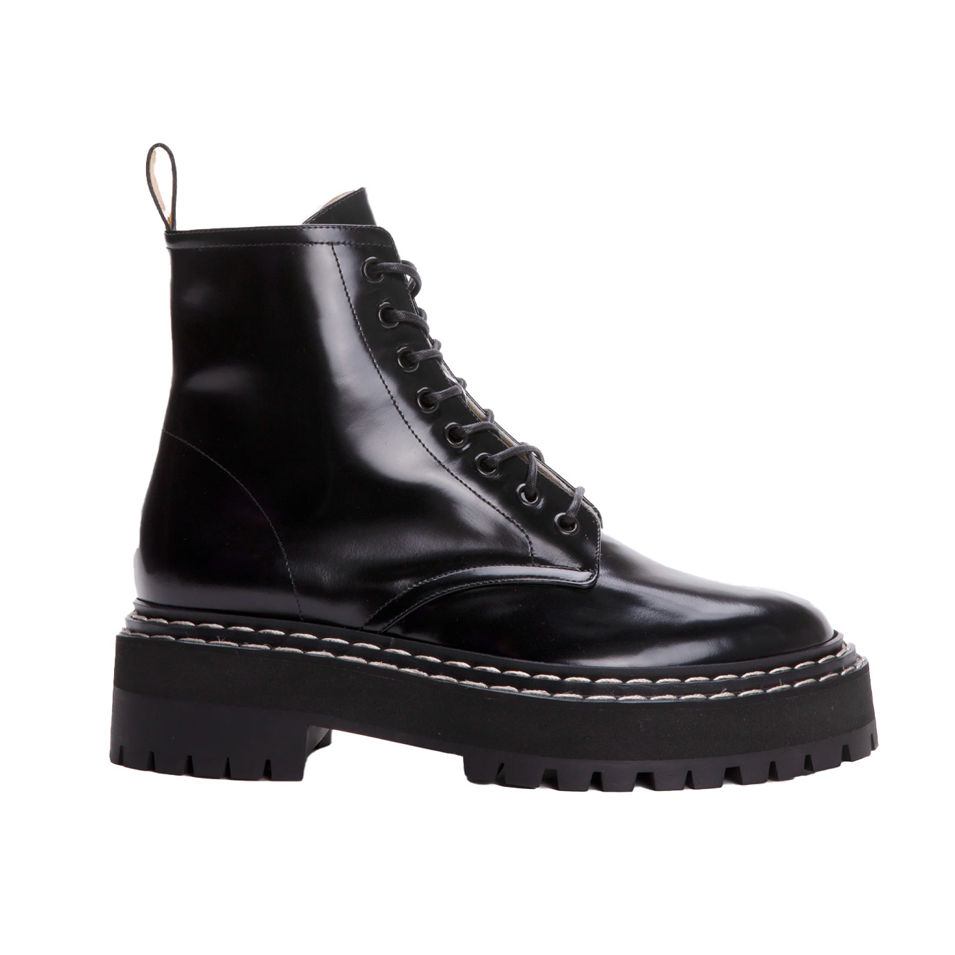 Visuel 1 : Collection Proenza Schouler Bordeaux | Boot Lug Sole en cuir noir | Boutique de Luxe Parenthese