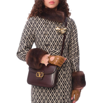 Visuel 5 : Valentino Garavani| Sac 9TO5 en cuir marron| Boutique de sacs luxe Parenthese