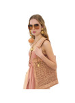 Visuel 2 : Collection Chloé Bordeaux | Cabas Summer Banana en raphia beige rosé | Boutique de sacs de Luxe Parenthese Bordeaux
