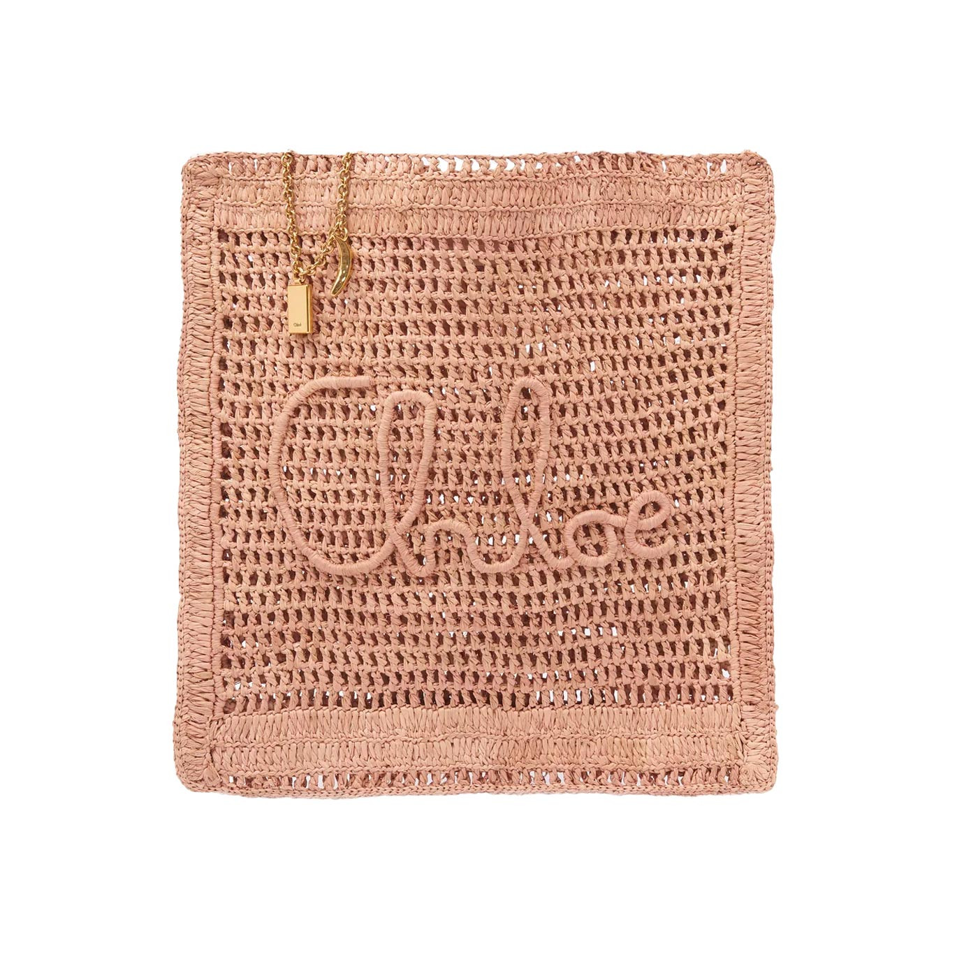 Visuel 1 : Collection Chloé Bordeaux | Cabas Summer Banana en raphia beige rosé | Boutique de sacs de Luxe Parenthese Bordeaux