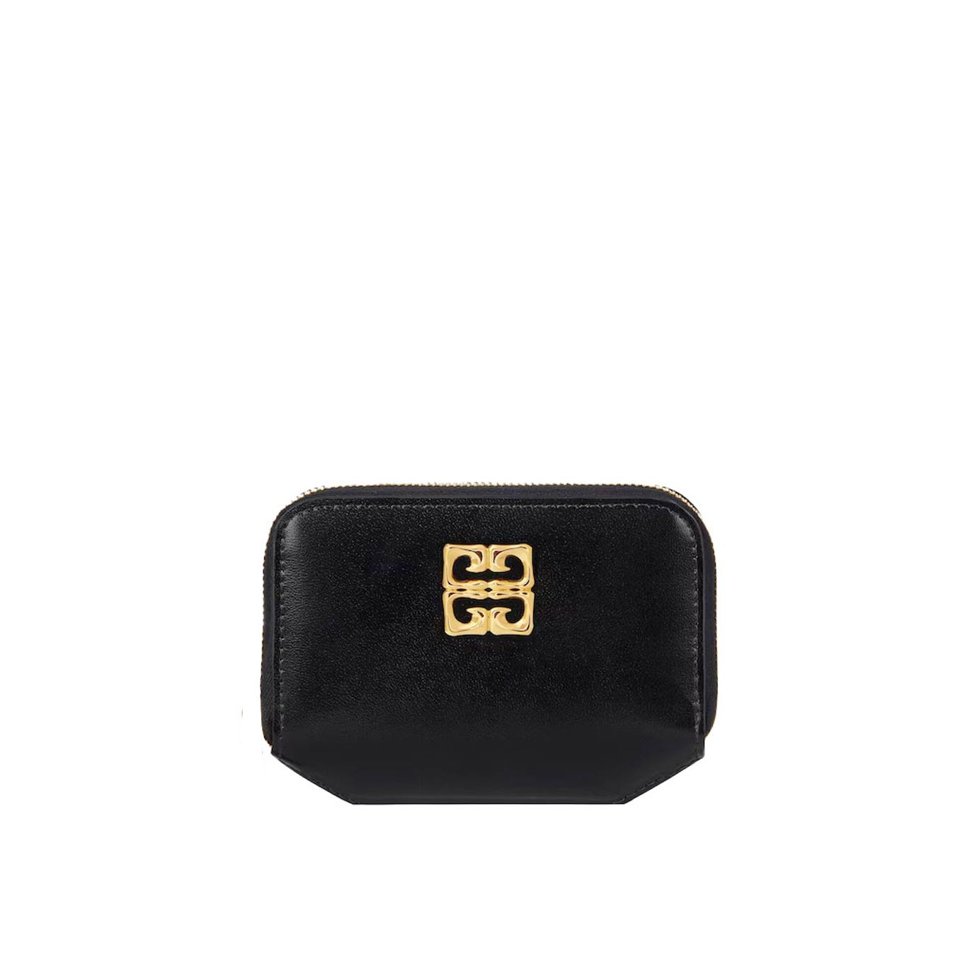 Visuel 1 : Givenchy| Porte-monnaie 4G Liquid en cuir noir| Boutique de luxe Parenthese