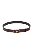 Visuel 1 : Collection Valentino Garavani Bordeaux | Ceinture VLogo Signature en cuir marron| Boutique luxe Bordeaux