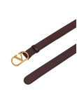 Visuel 2 : Collection Valentino Garavani Bordeaux | Ceinture VLogo Signature en cuir marron| Boutique luxe Bordeaux