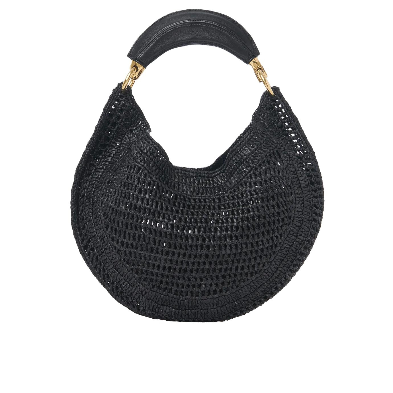 Visuel 3 : Collection Chloé Bordeaux | Sac Hobo Summer Banana en raphia noir | Boutique de sacs de Luxe Parenthese Bordeaux