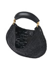 Visuel 4 : Collection Chloé Bordeaux | Sac Hobo Summer Banana en raphia noir | Boutique de sacs de Luxe Parenthese Bordeaux