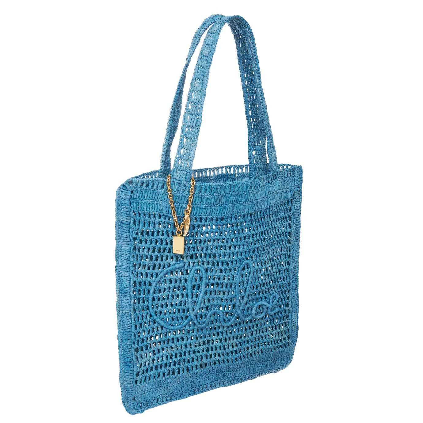 Visuel 1 : Collection Chloé Bordeaux | Cabas Summer Banana en raphia bleu | Boutique de sacs de Luxe Parenthese Bordeaux