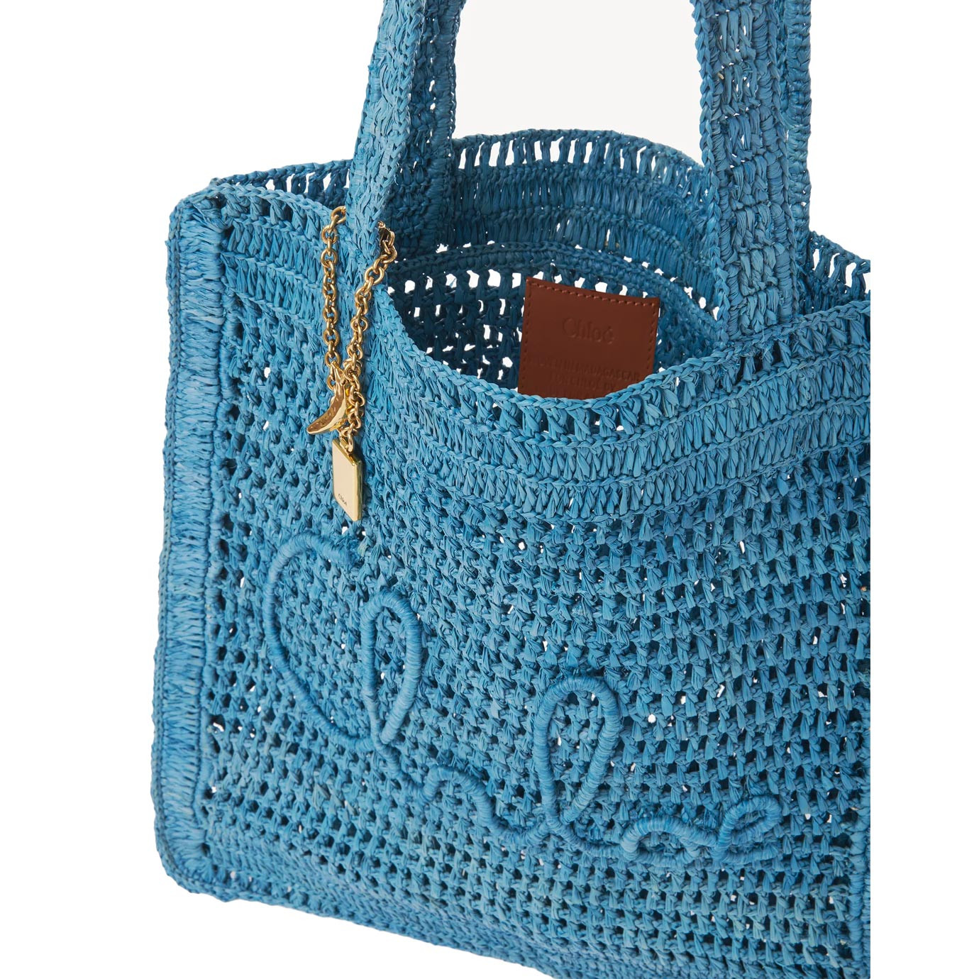Visuel 4 : Collection Chloé Bordeaux | Cabas Summer Banana en raphia bleu | Boutique de sacs de Luxe Parenthese Bordeaux