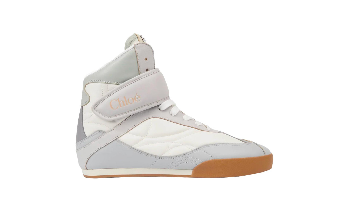 Visuel 1 : Collection Chloé Bordeaux | Sneaker haute kick en cuir bleu| Boutique de Chaussures de luxe Parenthese Bordeaux