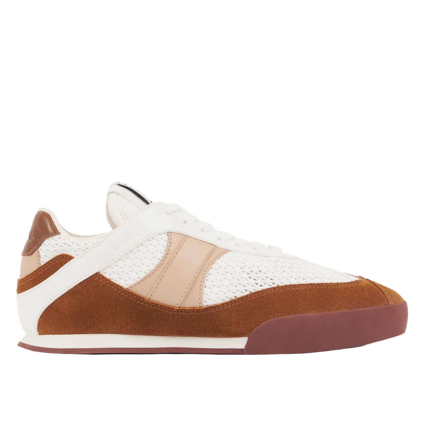 Visuel 1 : Collection Chloé Bordeaux | Sneaker basse kick en cuir camel| Boutique de Chaussures de luxe Parenthese Bordeaux