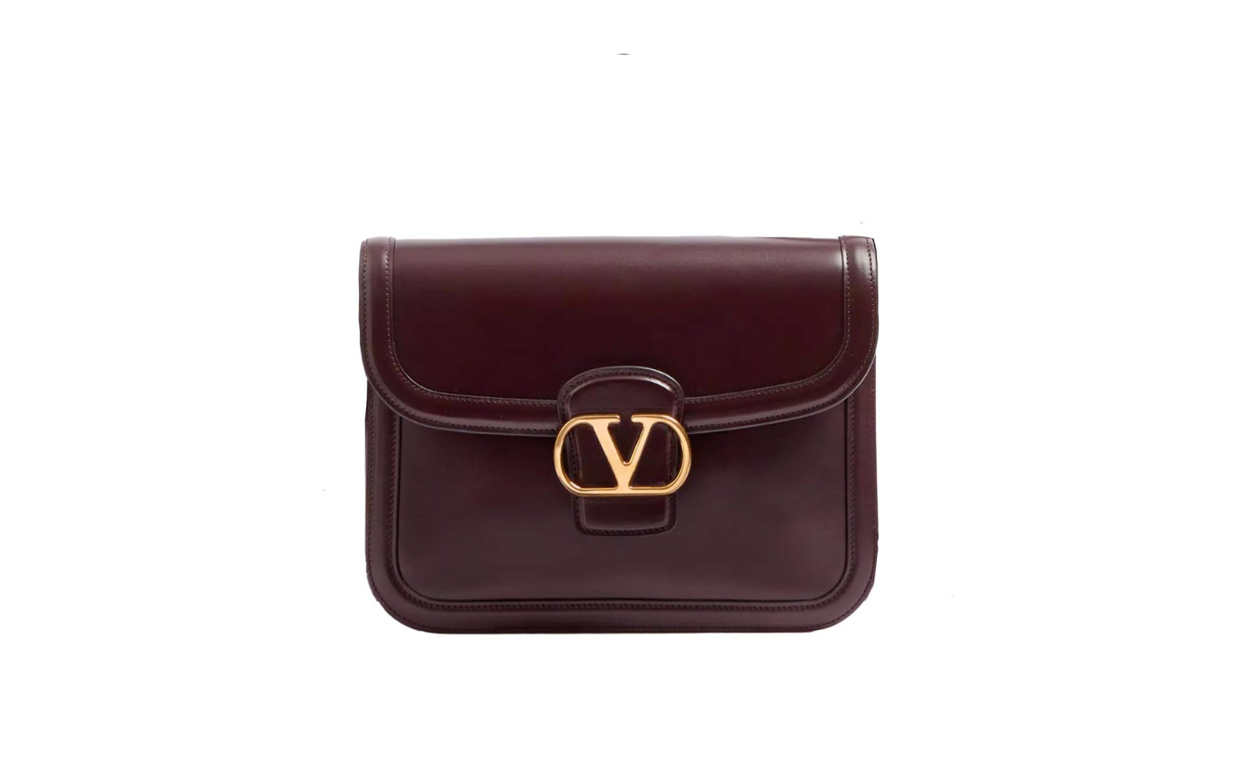 Visuel 1 : Valentino Garavani| Sac 9TO5 en cuir marron| Boutique de sacs luxe Parenthese