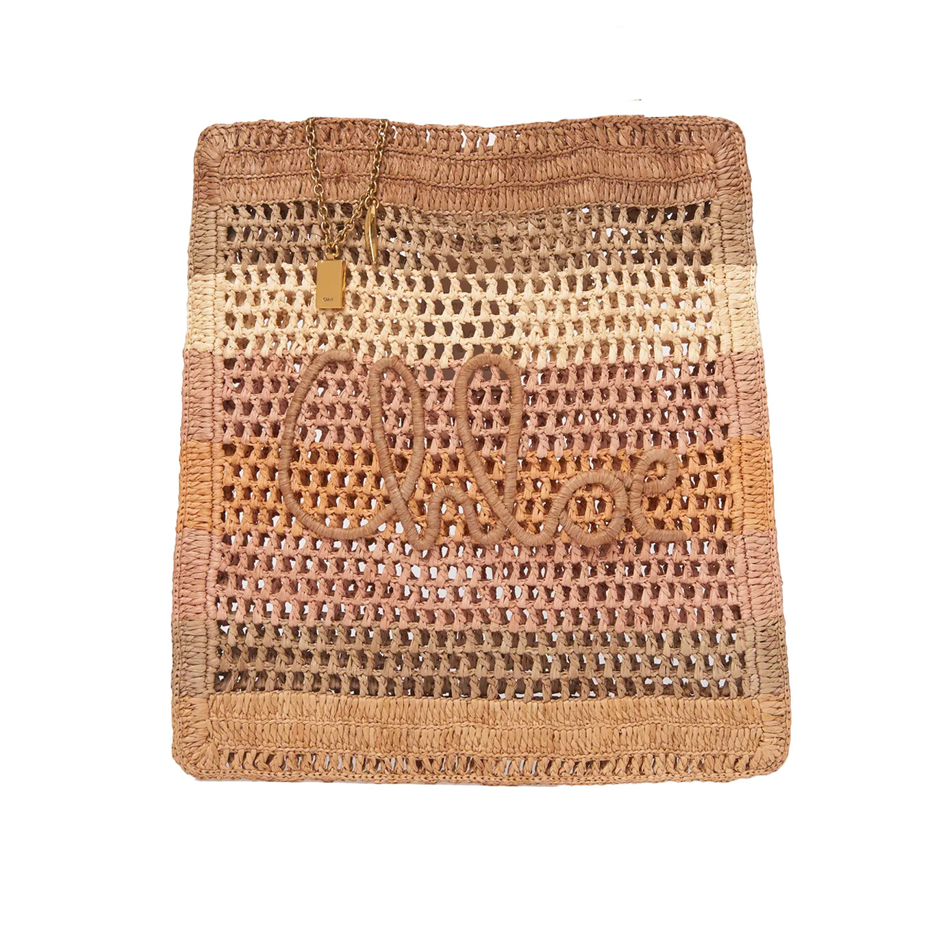 Visuel 1 : Collection Chloé Bordeaux | Cabas Summer Banana en raphia multi-beige | Boutique de sacs de Luxe Parenthese Bordeaux