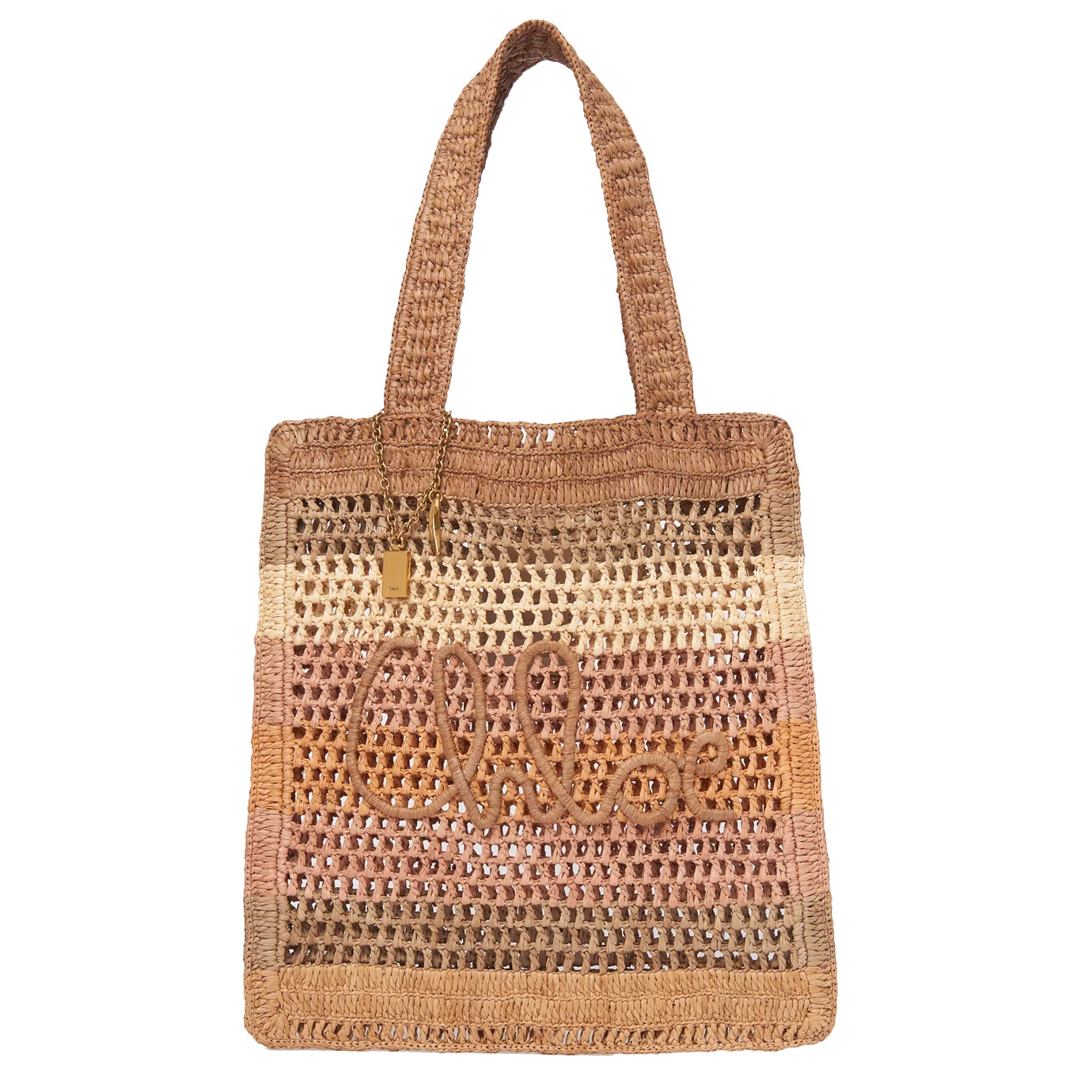 Visuel 2 : Collection Chloé Bordeaux | Cabas Summer Banana en raphia multi-beige | Boutique de sacs de Luxe Parenthese Bordeaux