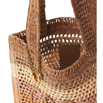 Visuel 4 : Collection Chloé Bordeaux | Cabas Summer Banana en raphia multi-beige | Boutique de sacs de Luxe Parenthese Bordeaux