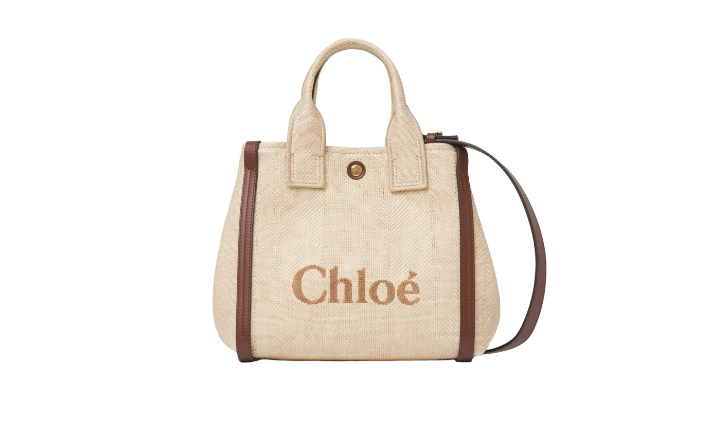 Visuel 1 : Collection Chloé Bordeaux | Sac Carry S effet raphia beige | Sacs de Luxe Parenthese Bordeaux