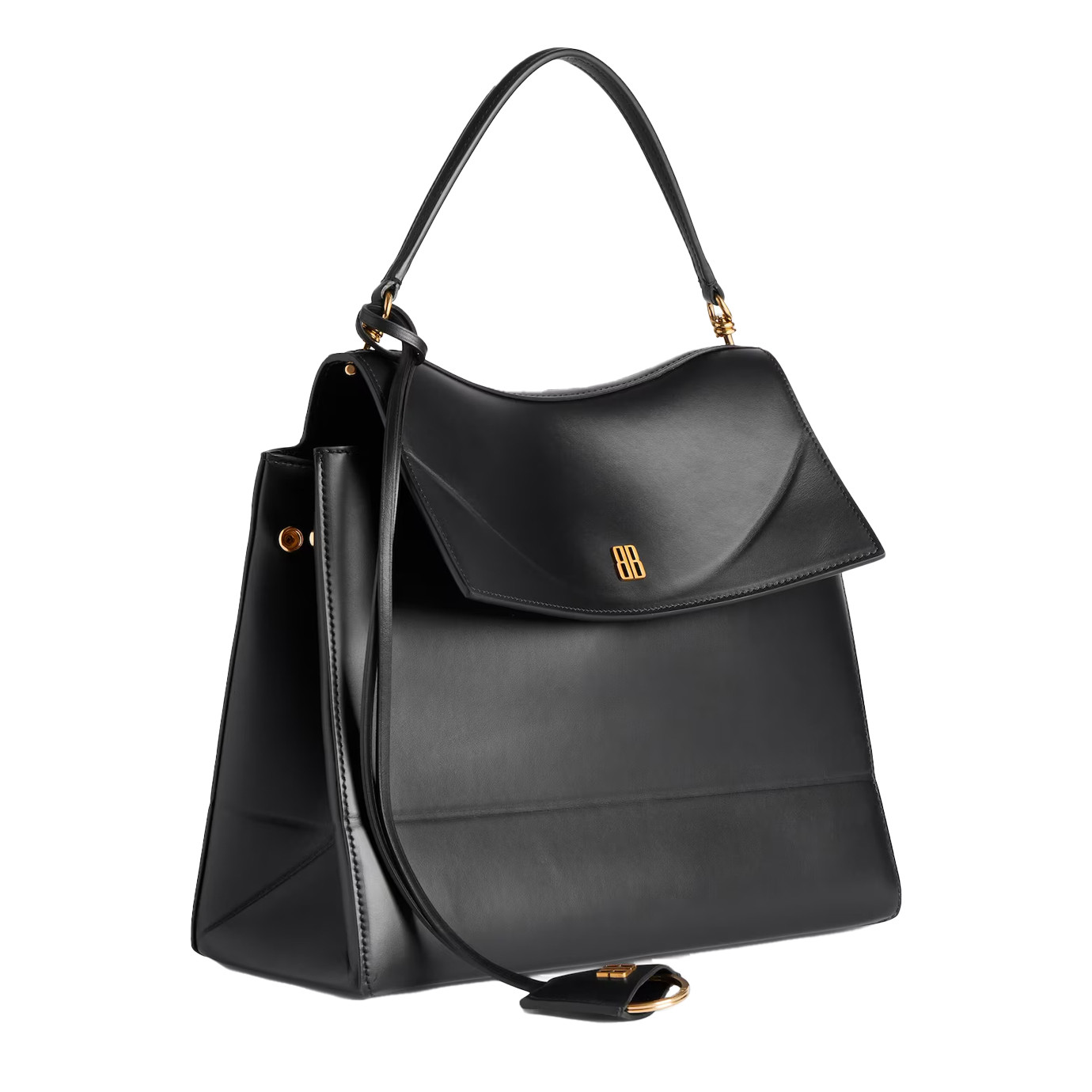 Visuel 2 : Collection Balenciaga Bordeaux | Sac Nano moyen en cuir noir| Sac de Luxe Parenthese Bordeaux