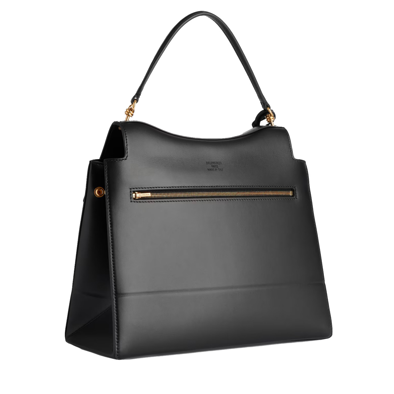 Visuel 3 : Collection Balenciaga Bordeaux | Sac Nano moyen en cuir noir| Sac de Luxe Parenthese Bordeaux