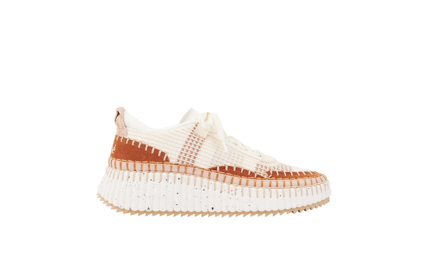 Visuel 1 : Collection Chloé Bordeaux | Sneakers Nama natural brown | Boutique de chaussures de Luxe Parenthese Bordeaux