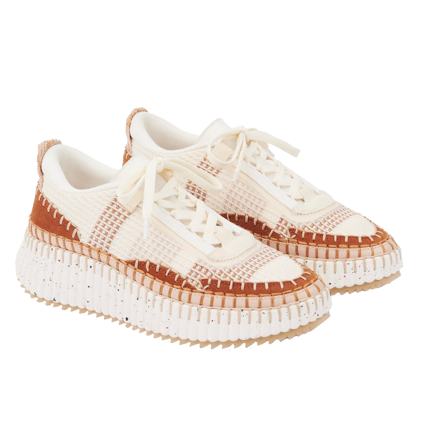 Visuel 2 : Collection Chloé Bordeaux | Sneakers Nama natural brown | Boutique de chaussures de Luxe Parenthese Bordeaux