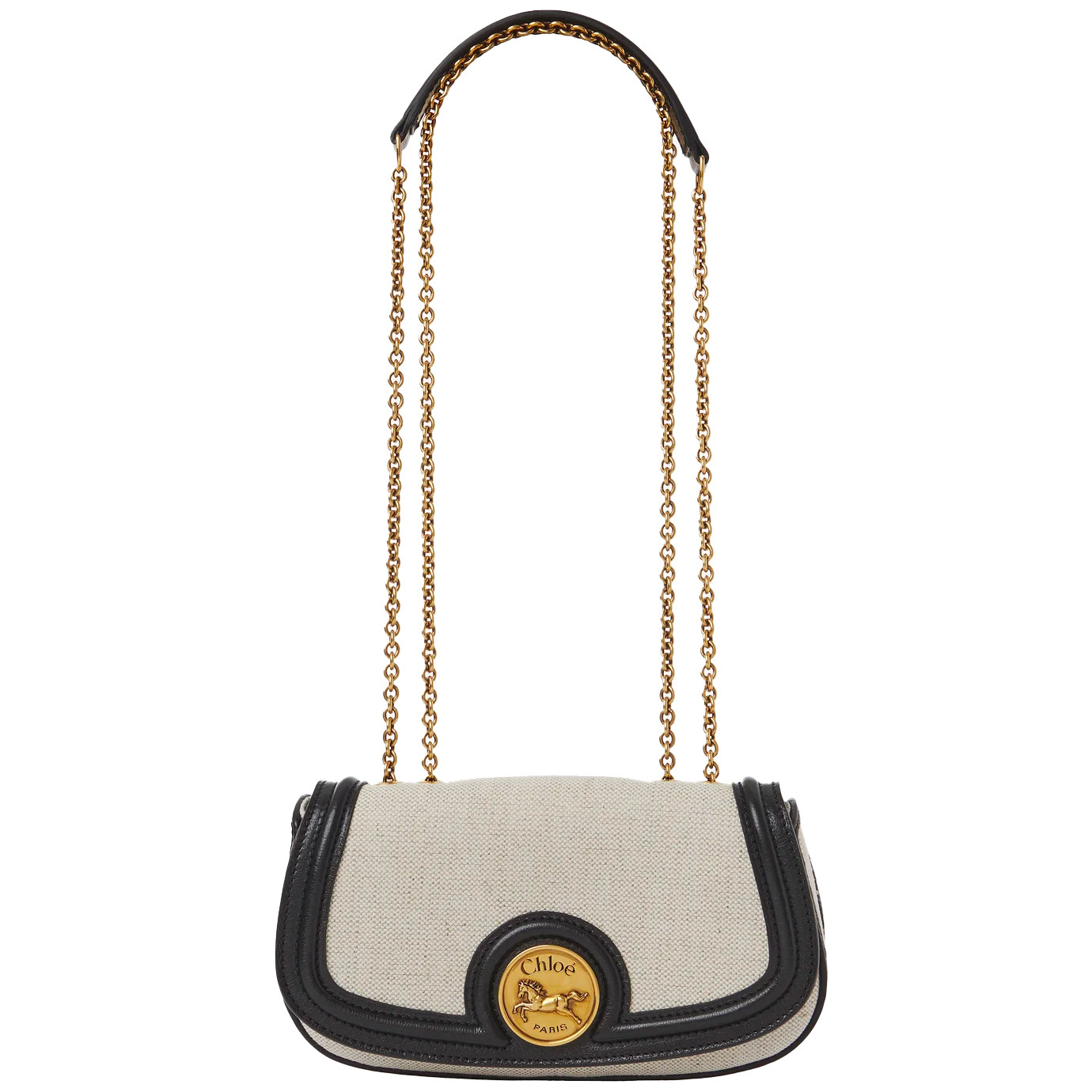 Visuel 2 : Collection Chloé Bordeaux | Petit sac Horse Medal toile et cuir | Boutique de sacs de Luxe Parenthese Bordeaux