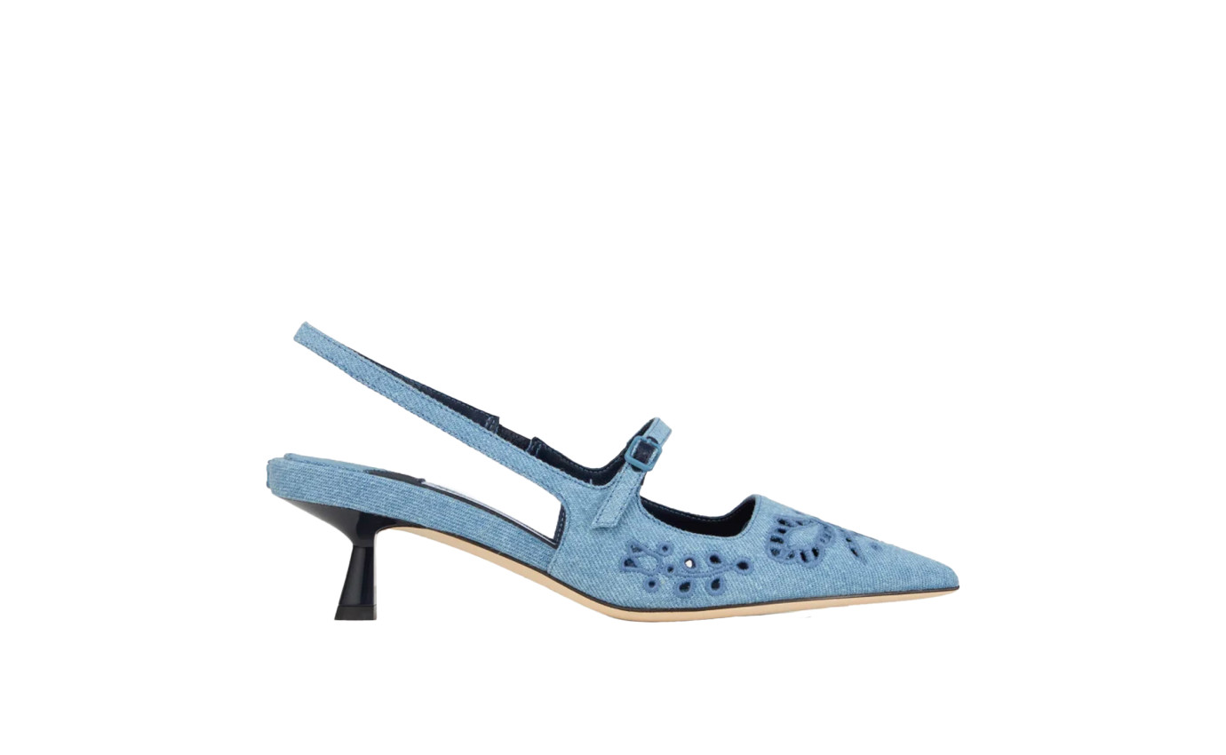 Visuel 1 : jimmy Choo | Escarpin Slingback Didi en denim| Boutique Parenthese